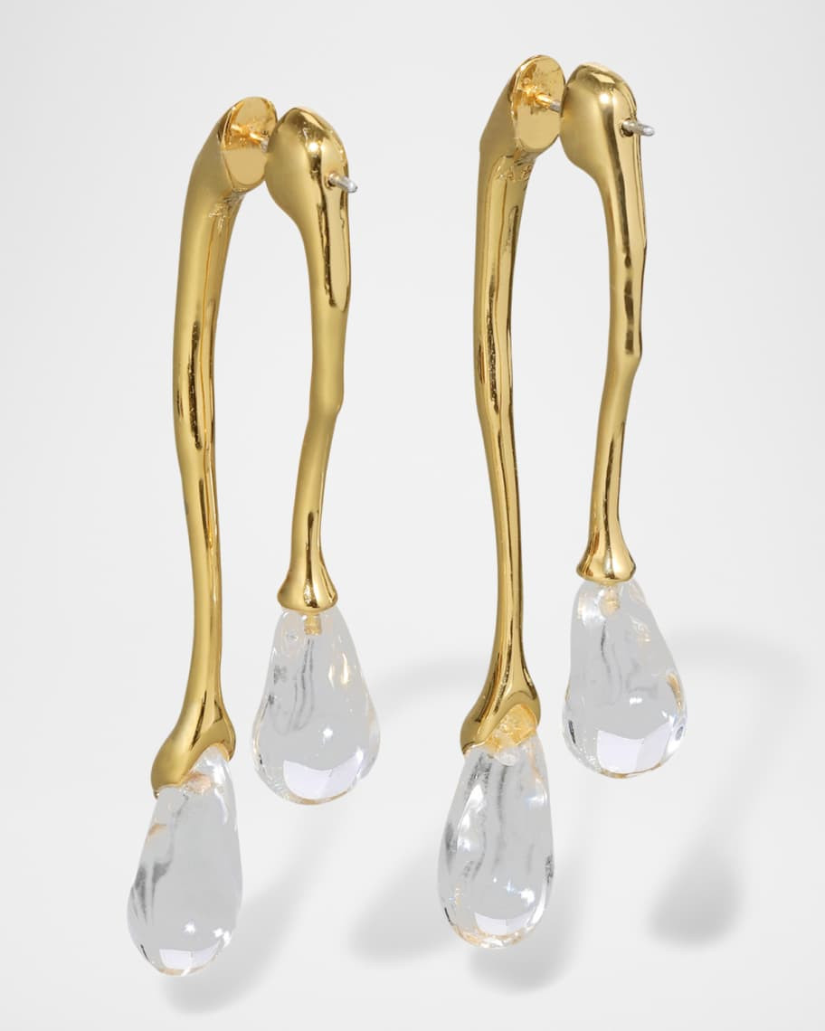 Lucite Front-Back Double Drop Earrings | Neiman Marcus