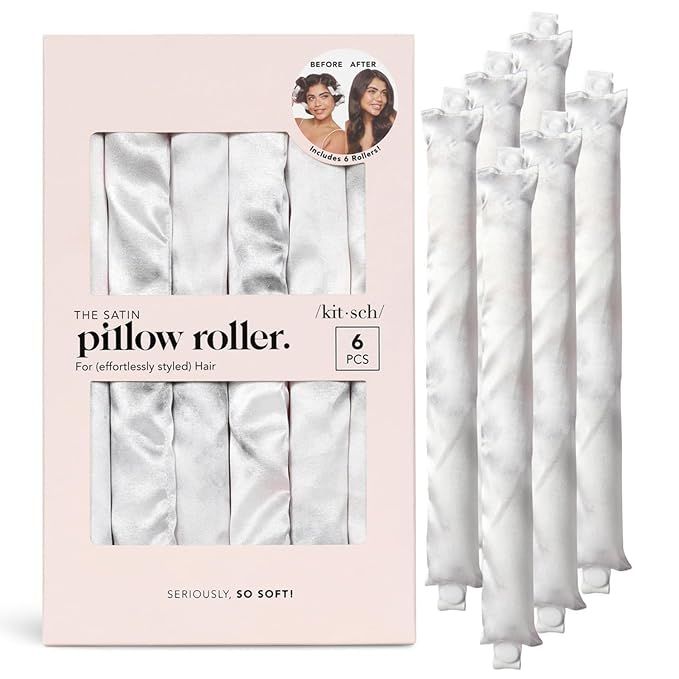 Kitsch Satin Pillow Rollers for Hair - Soft Rollers for Hair, Softer than Silk Rollers for Hair S... | Amazon (US)