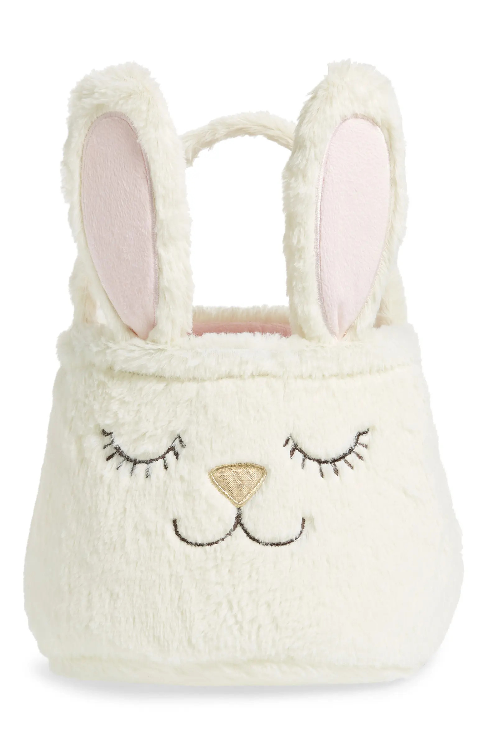 Bunny Faux Fur Easter Basket | Nordstrom