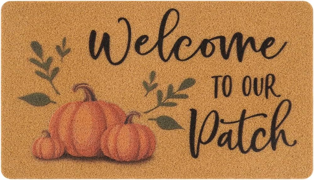 UINI Fall Door Mat, Pumpkin Welcome Mats Outdoor Indoor, Welcome to Our Patch Autumn Front Door M... | Amazon (US)