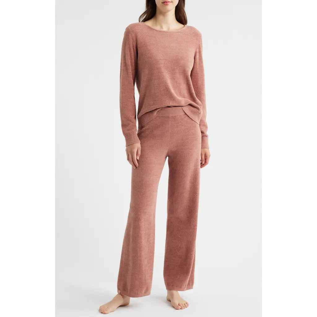 barefoot dreams CozyChic® Ultra Lite® Boat Neck Pajamas in Faded Brick at Nordstrom, Size 2X | Nordstrom
