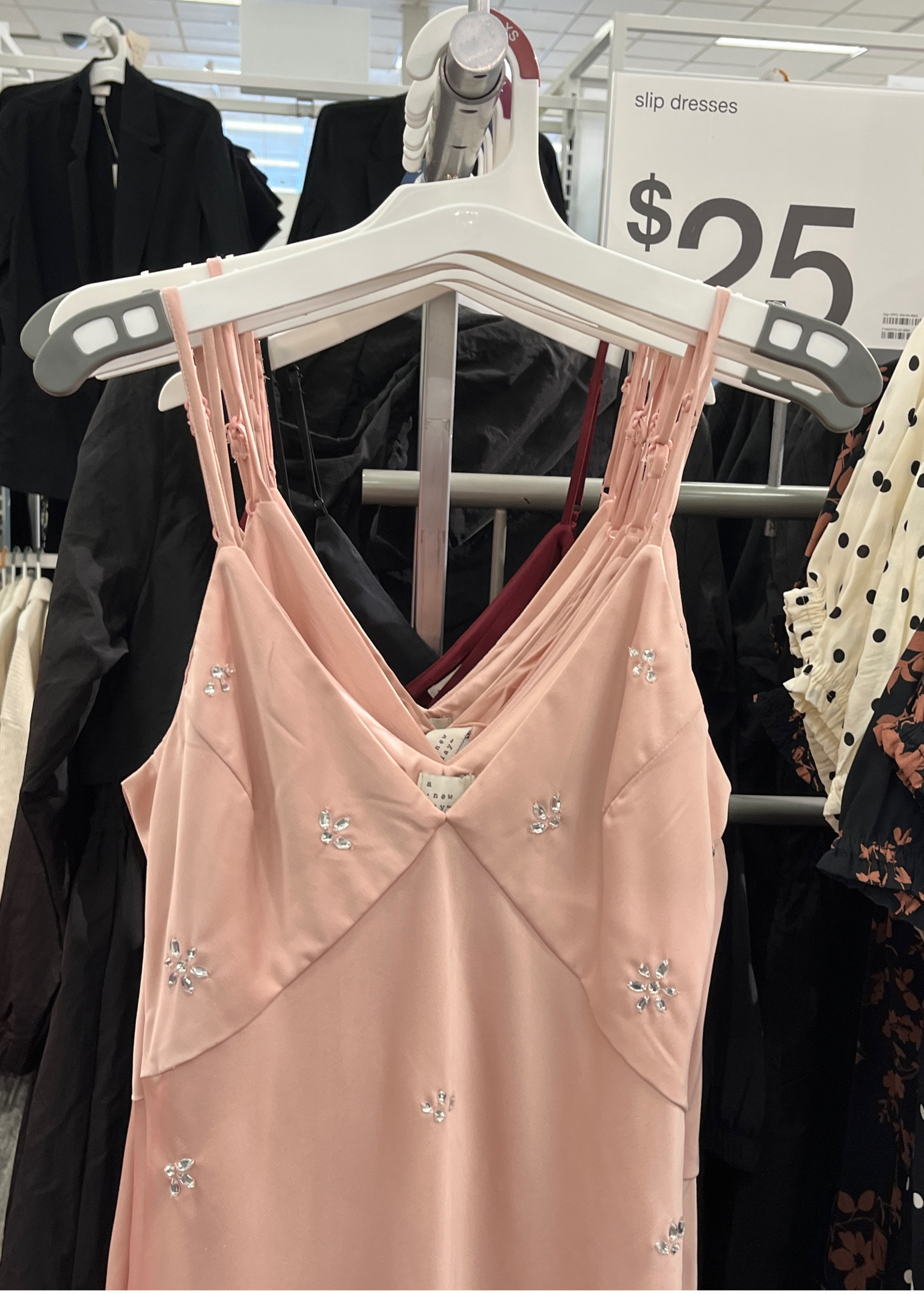 This beautiful pink slip dress is perfect for a party, wedding or date night outfit!  

A New Day Target dress | light pink satin dress | slinky dress | wedding guest dress 

#LTKwedding #LTKfindsunder50