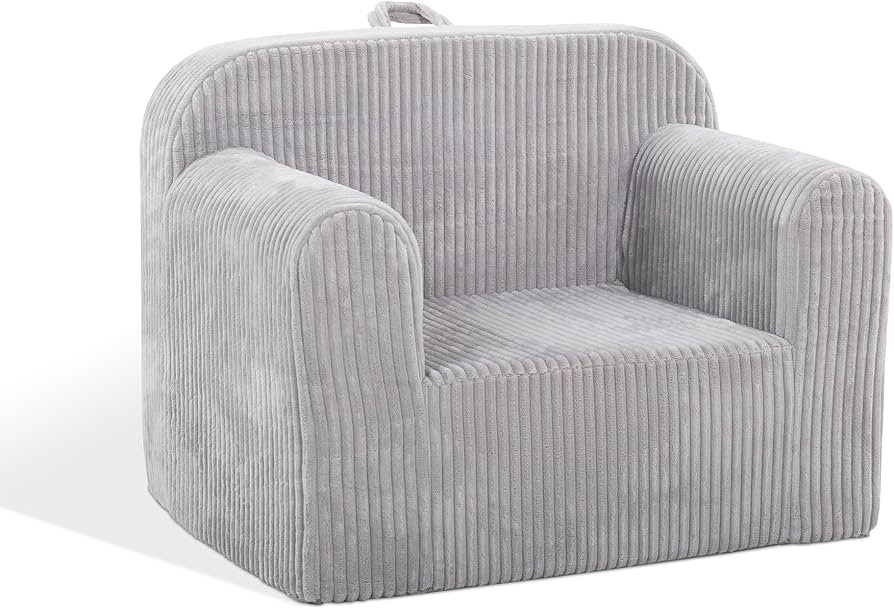 Ulax furniture Kids Convertible Sofas Children Lounge Chair (Grey) | Amazon (US)