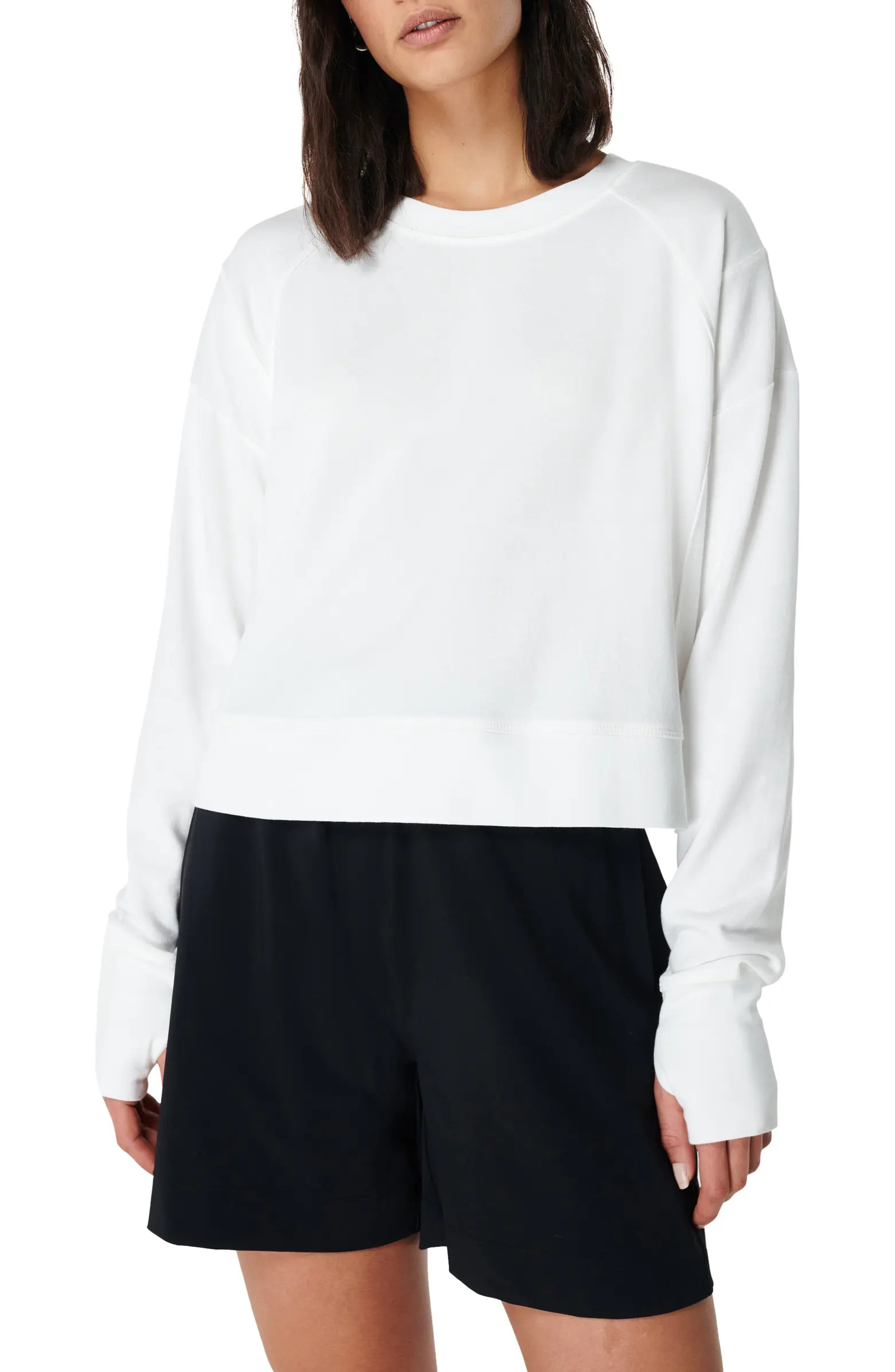 After Class Cotton Blend Crop Sweatshirt | Nordstrom