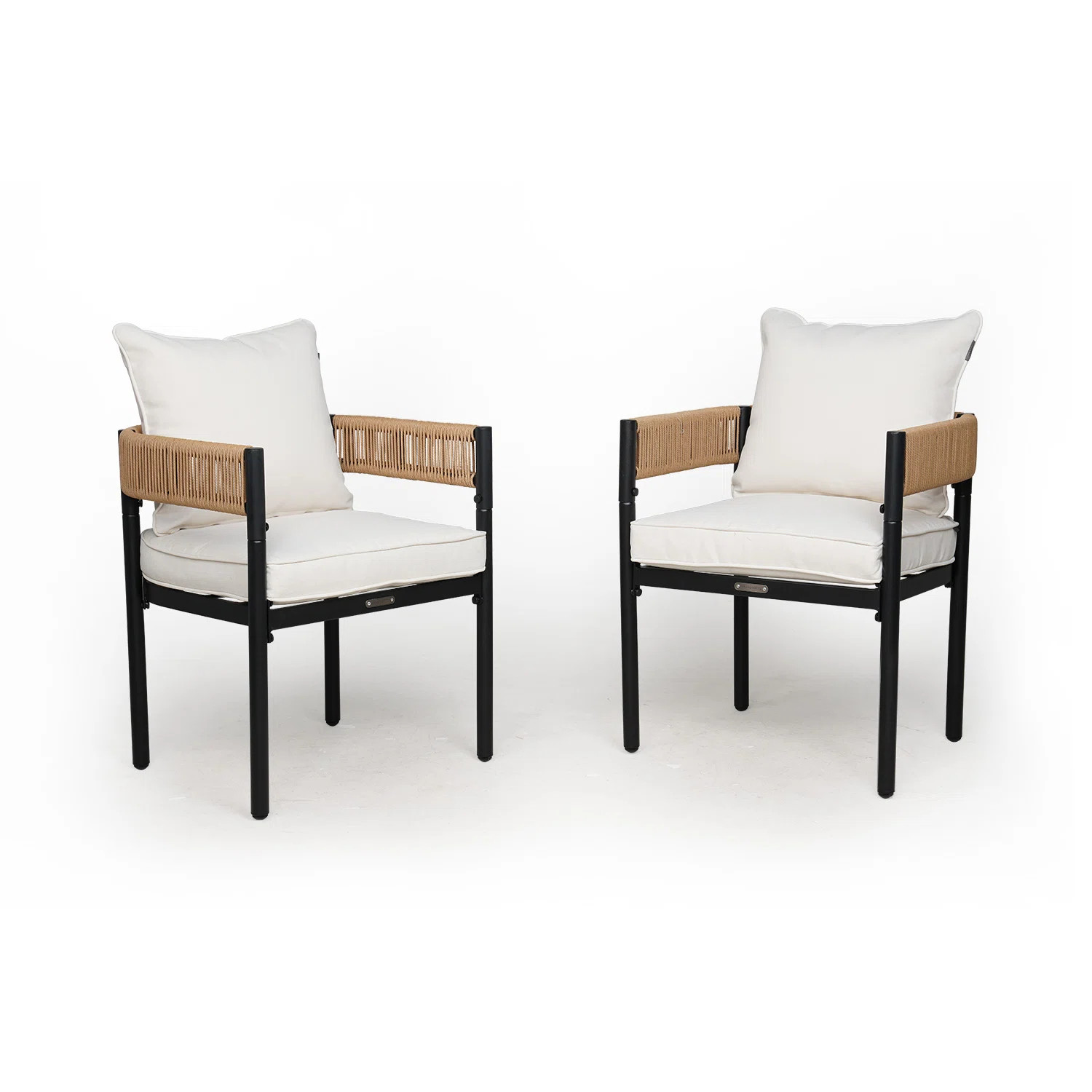 Joss & Main Alexandria Outdoor Dining Chair With Cushions Set Of 2 & Reviews | Wayfair | Wayfair North America
