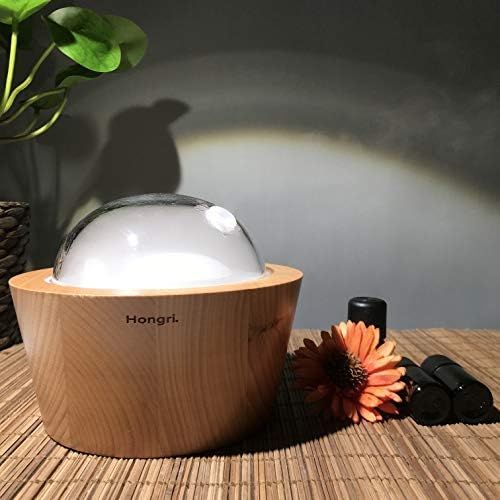 Wood Glass Essential Oil Diffuser, Hongri UNA Diffuser, Real Wood and Glass Made 260ml 10+ Hours ... | Amazon (US)