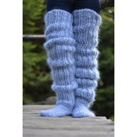 Handmade Oversized Mohair Socks Huge Chunky Long Leggings Thick Legwarmers Hand Knitted Dukyana | Etsy (US)