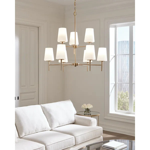Aimee 9 - Light Shaded Tiered Chandelier | Wayfair North America