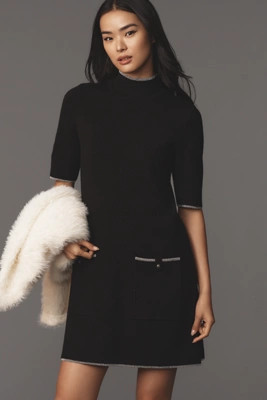 The Annalise Mock-Neck Mini Sweater Dress by Maeve | Anthropologie (US)