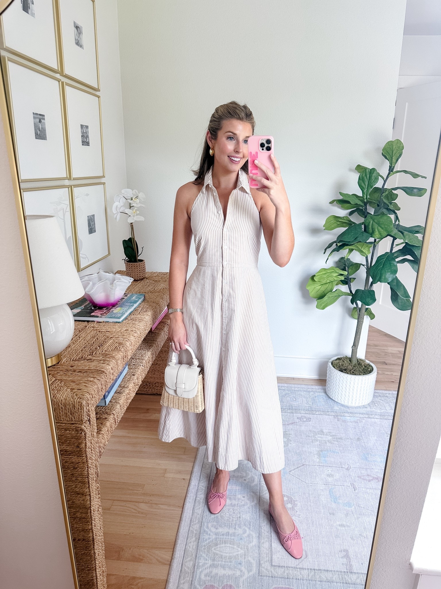 OOTD from the other day! Wearing a S in dress. Purse is old from Anthro! linked similar! 