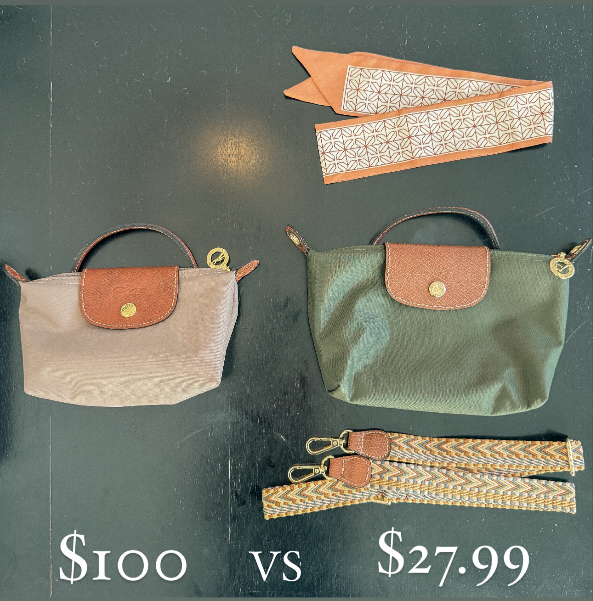 Designer inspired Crossbody Bag for Women, Chic Lightweight Purse with Leather Top-handle, Compact Clutch Bag, Shoulder Handbag. You will love this cute little bag that comes in a ton of colors and with a lot of extras! it's a little bigger than the designer makeup bag size of the designer option in the picture.


#LTKTravel #LTKFindsUnder50 #LTKItBag