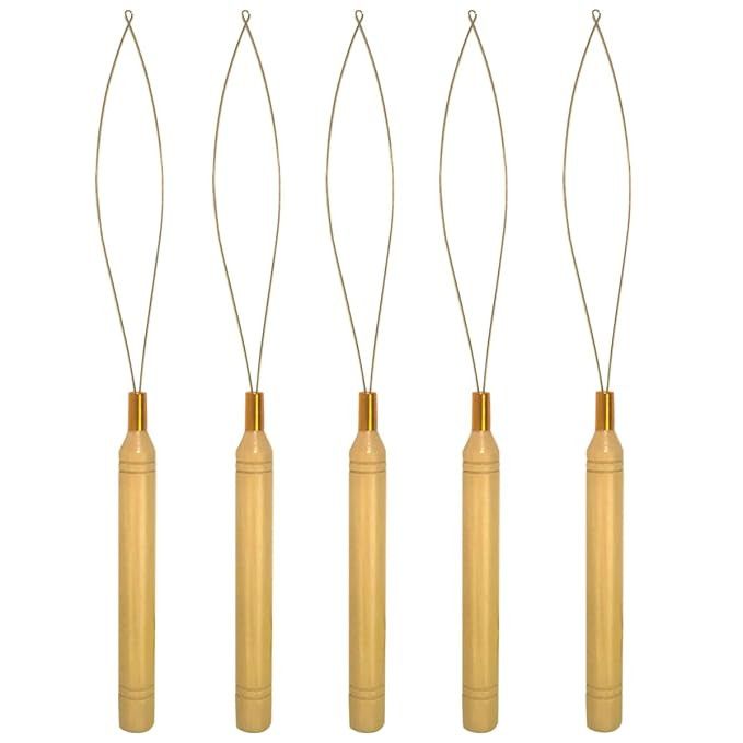 5PCS Needle Threaders & Hair Extension Loop Tools for Easy Stringing and Styling, Perfect for Hai... | Amazon (US)