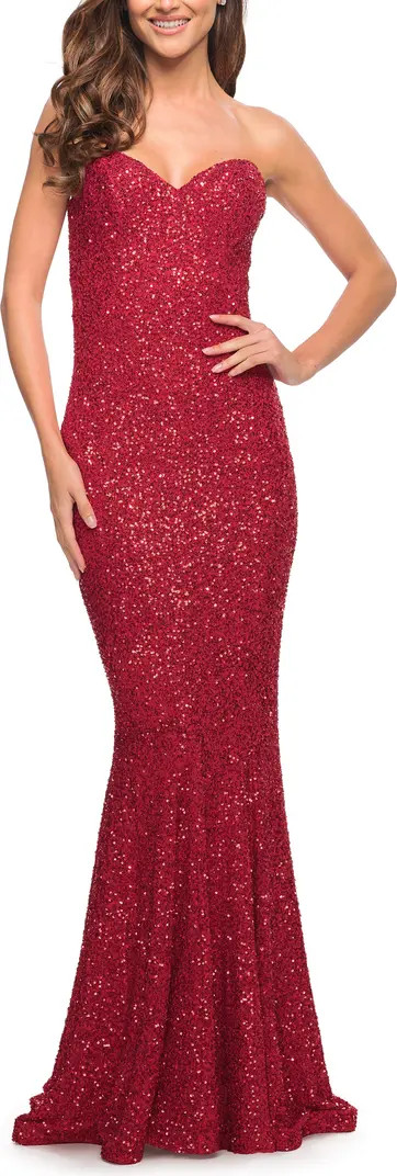 Strapless Sweetheart Luxe Sequin Gown | Nordstrom