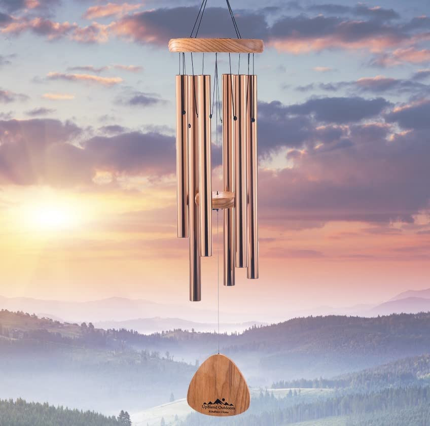 UpBlend Kindness 29" Bronze Wind Chimes for Outside - Decorations for Home Zen, Patio, Yard, and ... | Amazon (US)