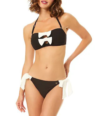 CeCe Sweetly Tied Bow Strapless Bandeau Swim Top & Sweetly Tied Bow Hipster Swim Bottom | Dillard... | Dillard's