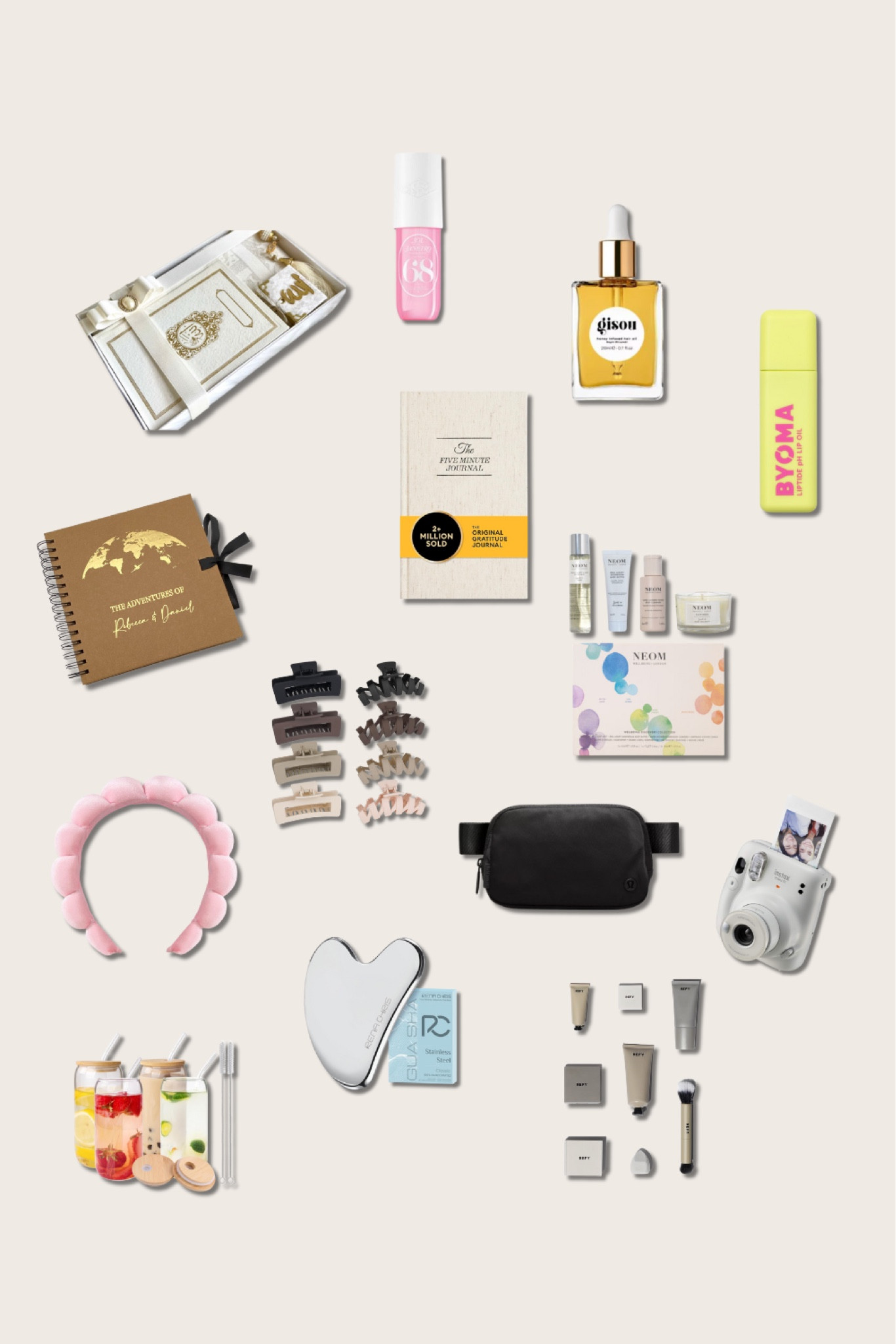 Eid gifts for women, eid gift guide, gifts for her, Eid gifts for friends, gifts for best friend , gratitude journal, gisou hair oil, skincare headband, lululemon Fanny pack, lip balm, gua sha , clean make up 

#LTKgiftguide #LTKspring #LTKeurope