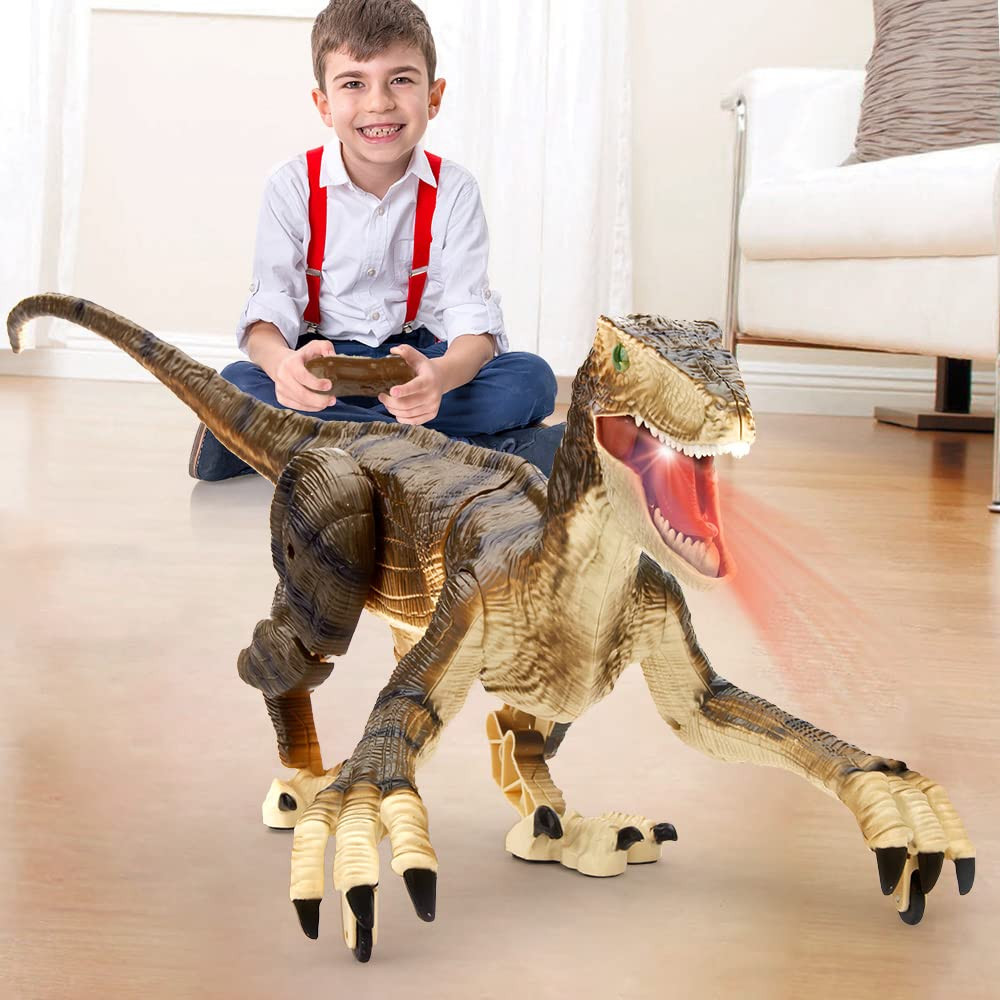 FRUSE Remote Control Jurassic Dinosaur Toys for Kids,2.4 Ghz Velociraptor Dinosaur RC Robot Toy,L... | Amazon (US)