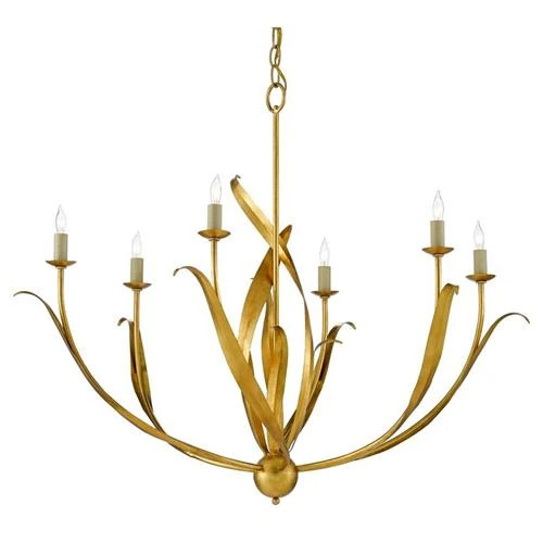 Sharon French Country Antique Gold Iron Candle Style Chandelier - Small | Kathy Kuo Home