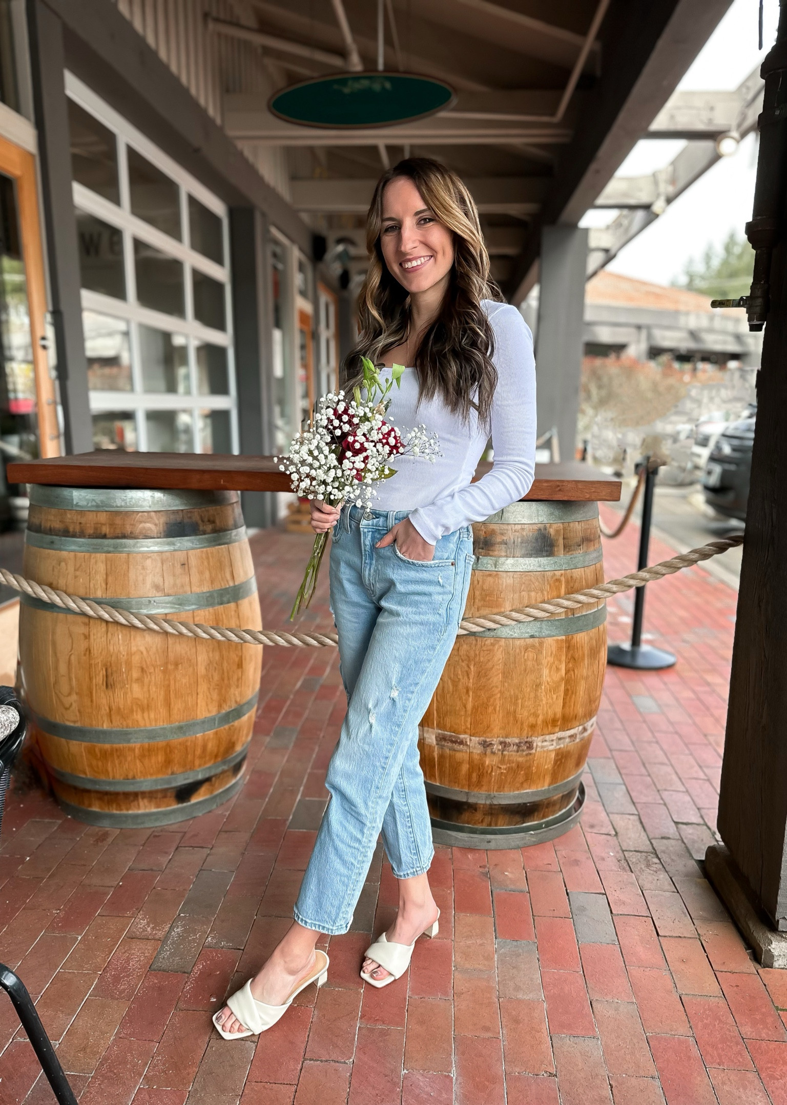 spring ready 🌸 long sleeve ribbed bodysuit + block heel sandals from justfab - both under $20! #justfabpartner

#LTKstyletip #LTKshoecrush #LTKunder50
