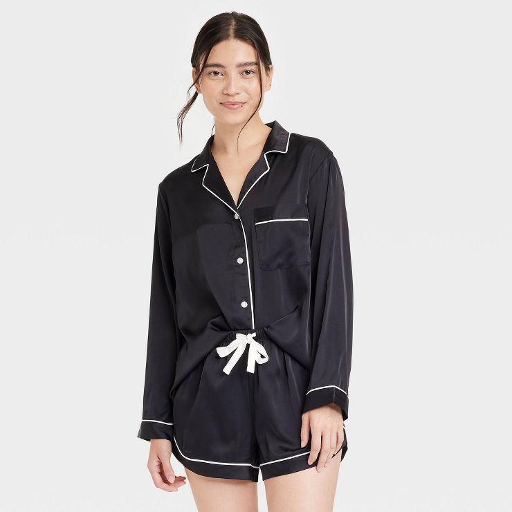 Women's Satin Pajama Set with Eyemask - Stars Above™ | Target