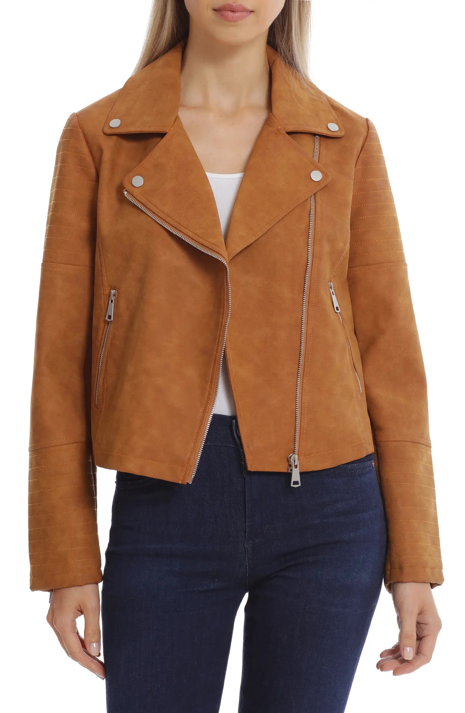 AVEC LES FILLES Faux Suede Moto Jacket | Nordstromrack | Nordstrom Rack
