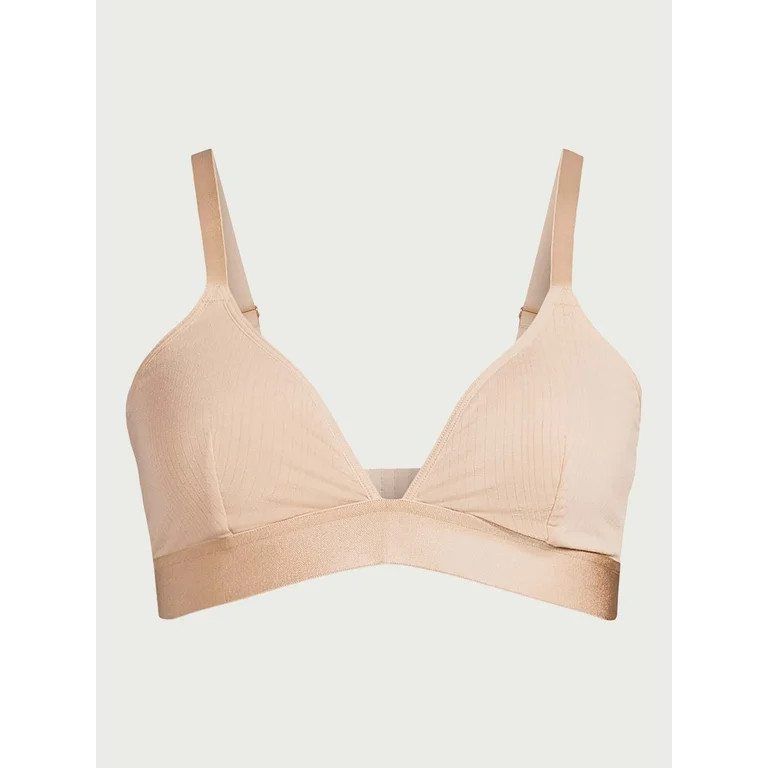 Joyspun Women's Triangle Ribbed Bralette, Sizes XS to 3X | Walmart (US)