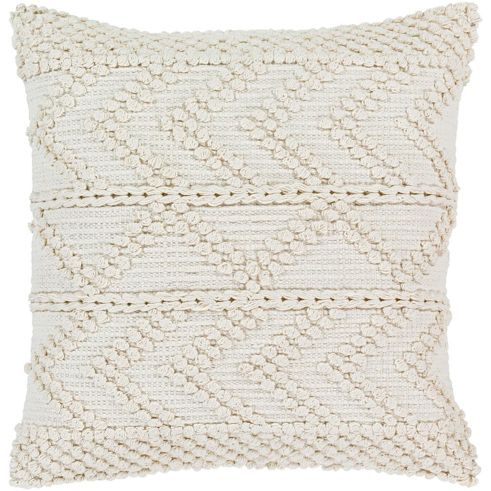 Artistic Weavers Aston Cream Woven Polyester Fill 20 in. x 20 in. Decorative Pillow, Ivory | The Home Depot