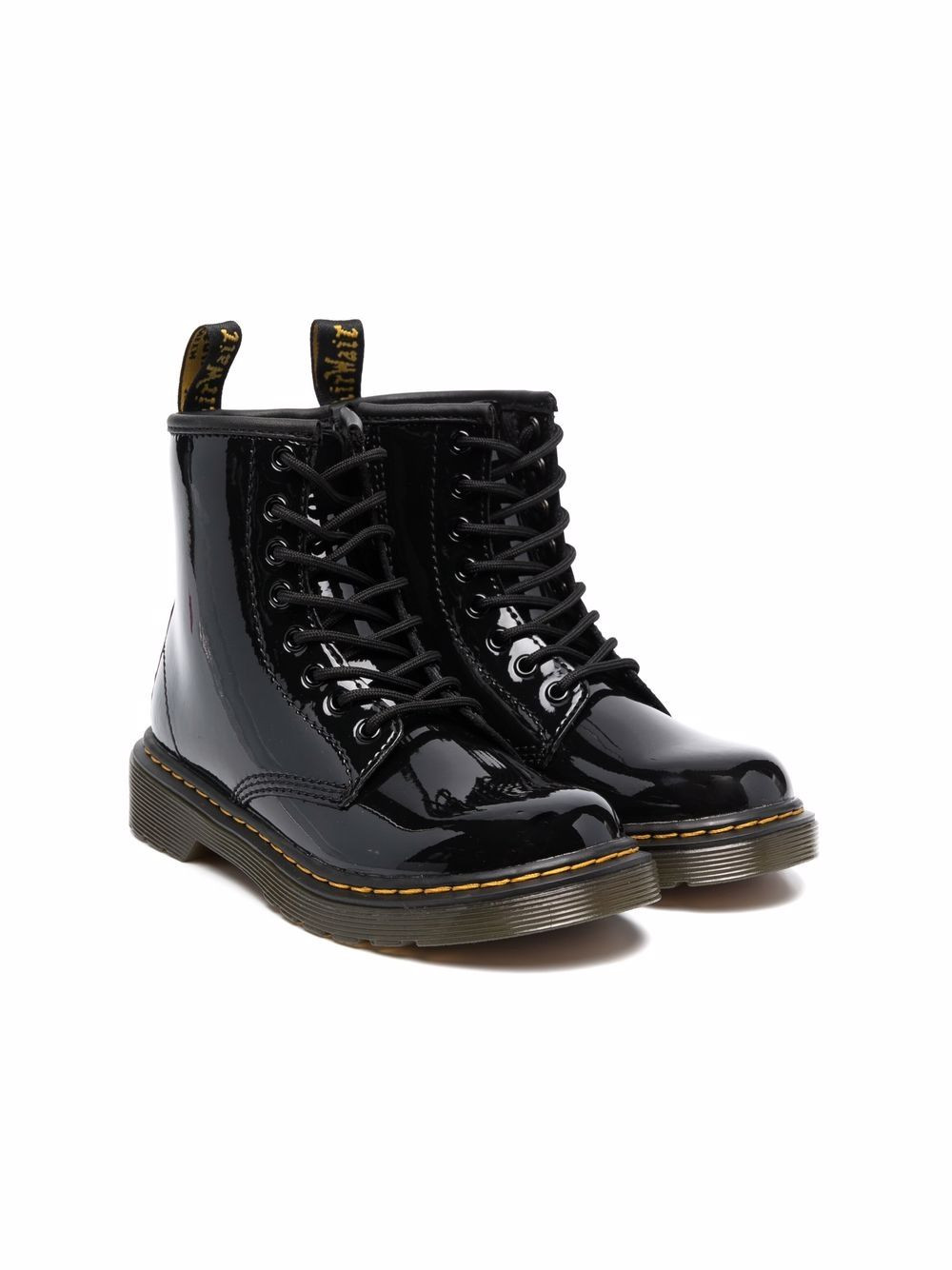 Dr. Martens Kids 1460 patent leather boots - Black | Farfetch Global
