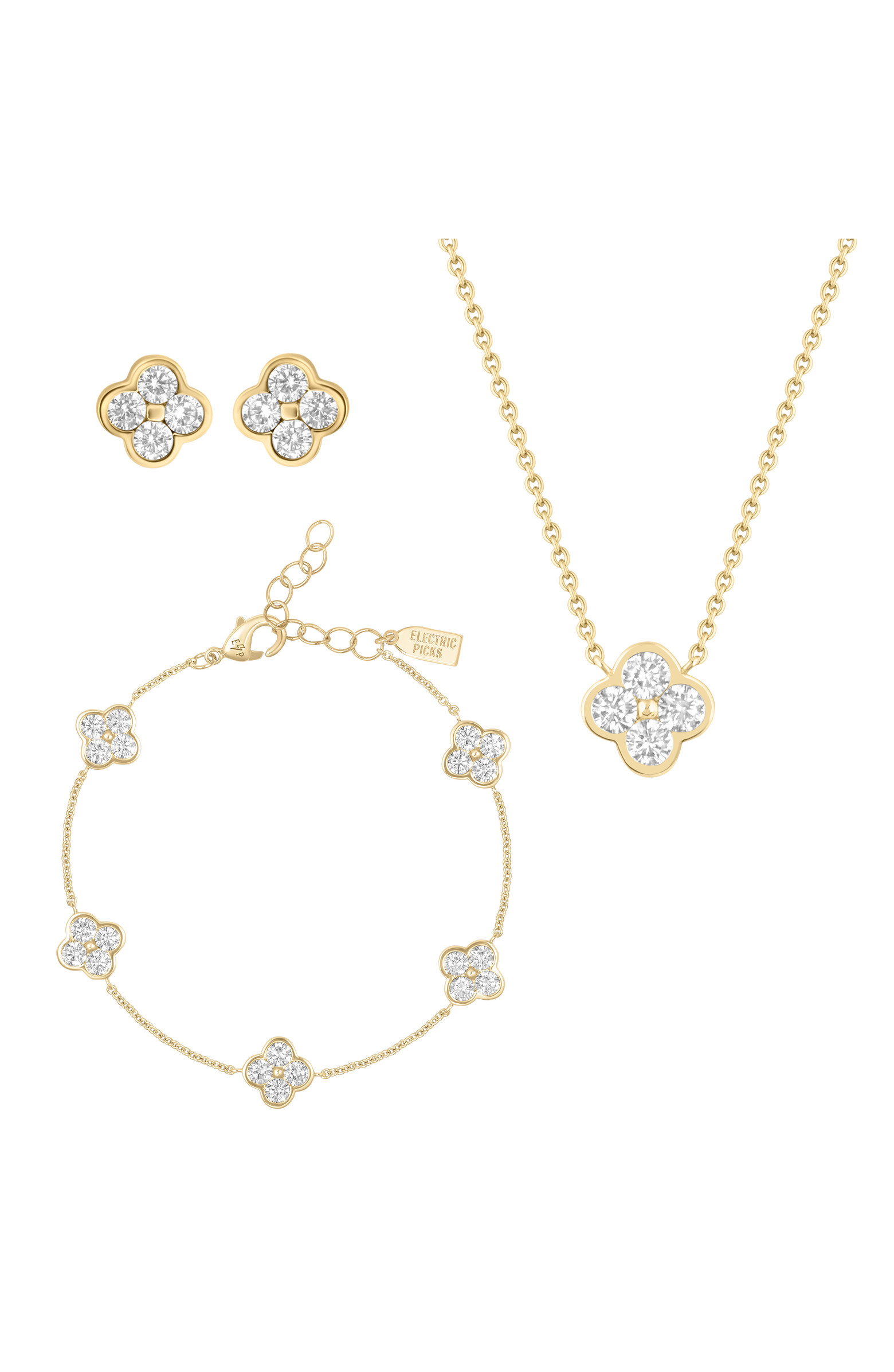 Camilla Clover Necklace, Bracelet and Studs - Set of 3 | Nordstrom