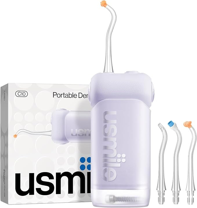 usmile C10 Portable Water Flosser for Travel – 95-Day Battery, 4 Modes, 360° Nozzle, 180ml Tan... | Amazon (US)