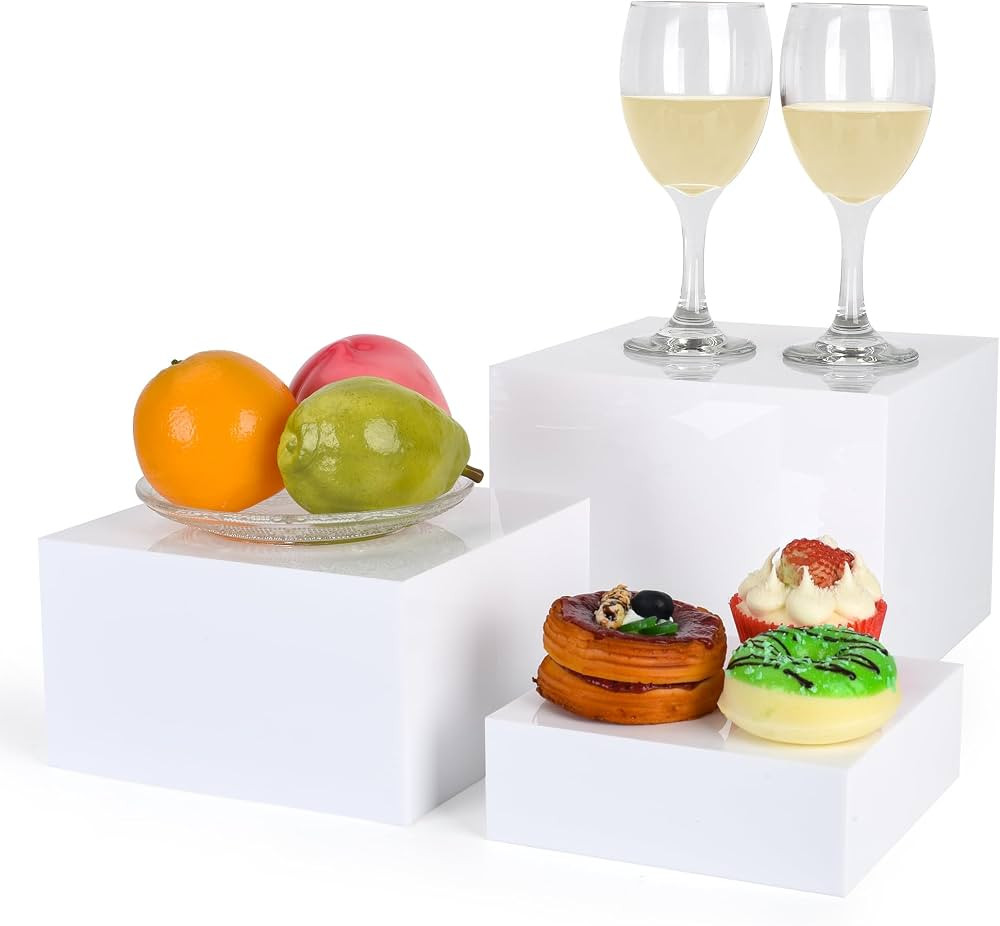 Display Risers, Buffer Risers and Cake Stand, Acrylic Display Stands for Catering Supplies Buffet... | Amazon (US)