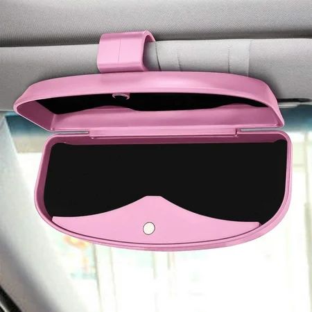 Car sunshade sunglasses case, GM ABS spectacle frame, protective box clip glasses hard shell storage | Walmart (US)