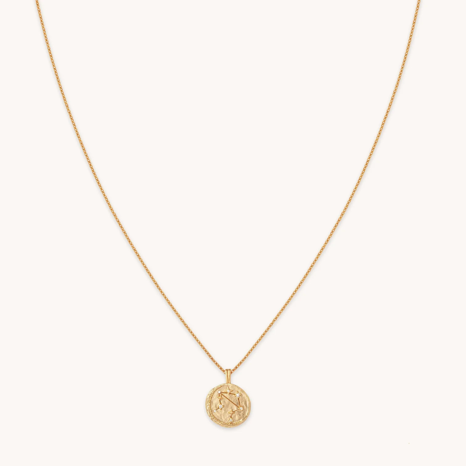 Libra Zodiac Gold Pendant Necklace | Astrid & Miyu Necklaces | Astrid and Miyu