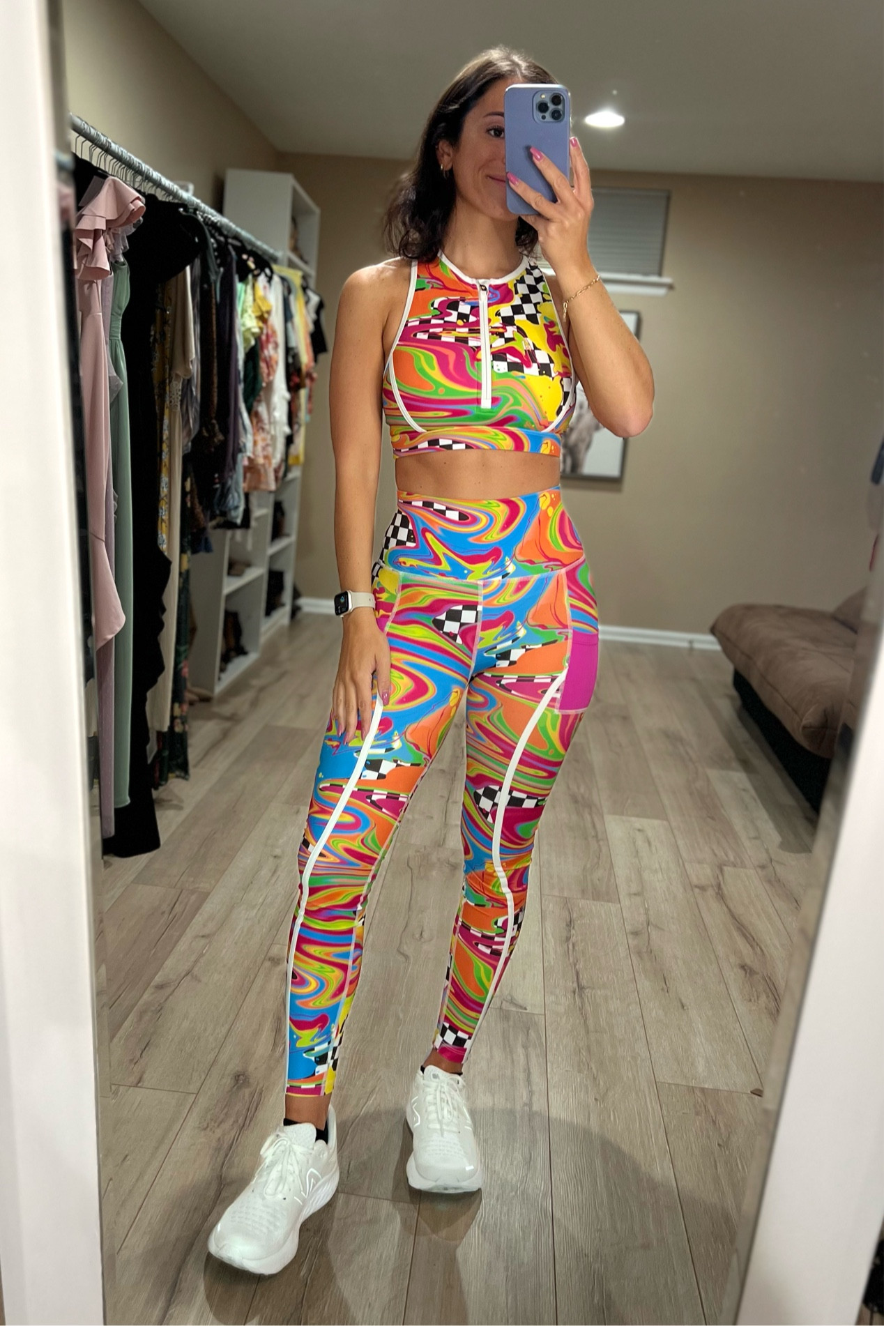 This new Brittany Allen x Peloton Apparel set is something special 🤩🤩 so unique- so bright & fun- and SO comfortable! Wearing size small in both!! 

#LTKshoecrush #LTKfitness #LTKstyletip