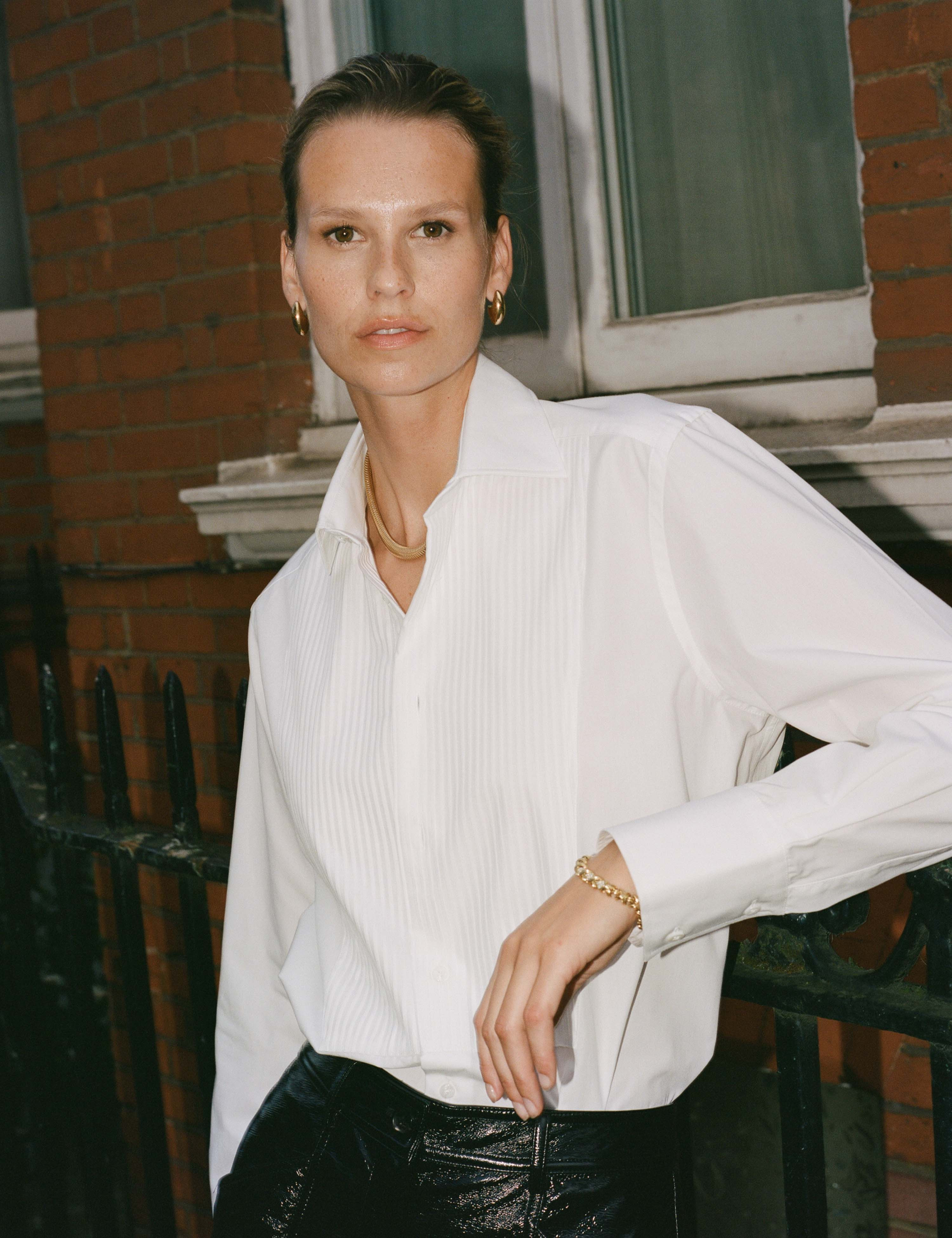 The Dress Shirt: Poplin, White | With Nothing Underneath
