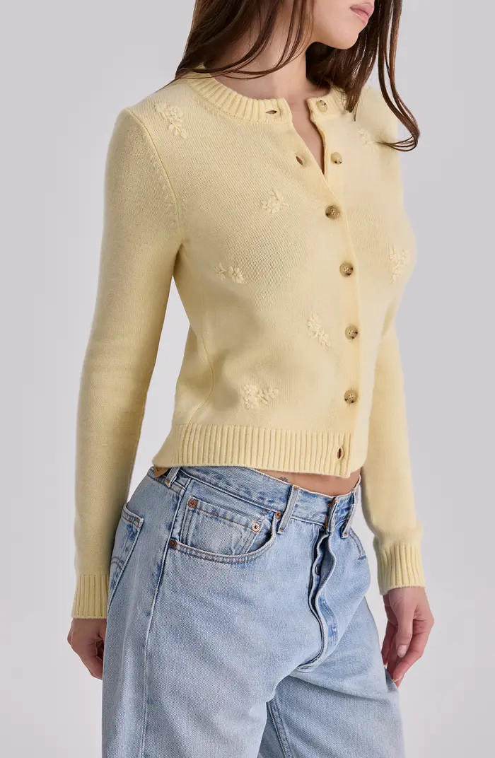 Poppie Embroidered Wool & Cashmere Cardigan | Nordstrom