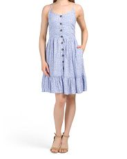 Juniors Ditsy Floral Ruffle Button Dress | Marshalls