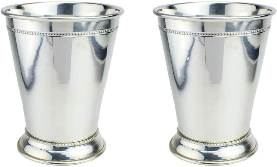 Prince of Scots 100% Pure Copper Mint Julep Cup with Pure Silver Plate (Set of 2) | Amazon (US)