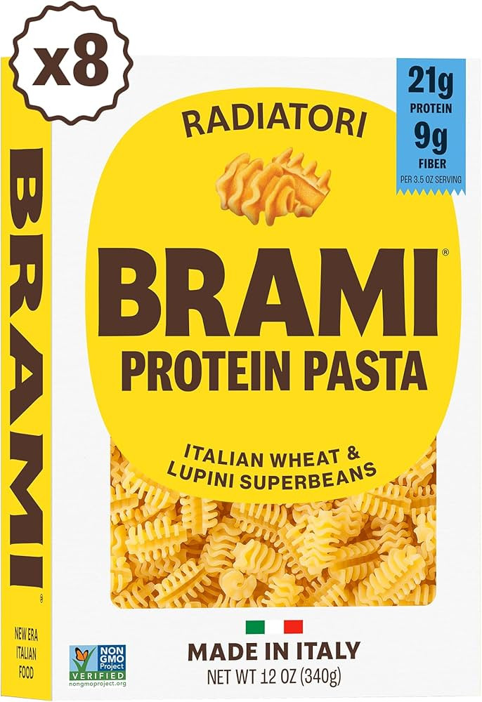 Brami 8 Pack Radiatori Italian Protein Pasta | Low Carb | High Fiber | High Protein | Non-GMO | K... | Amazon (US)