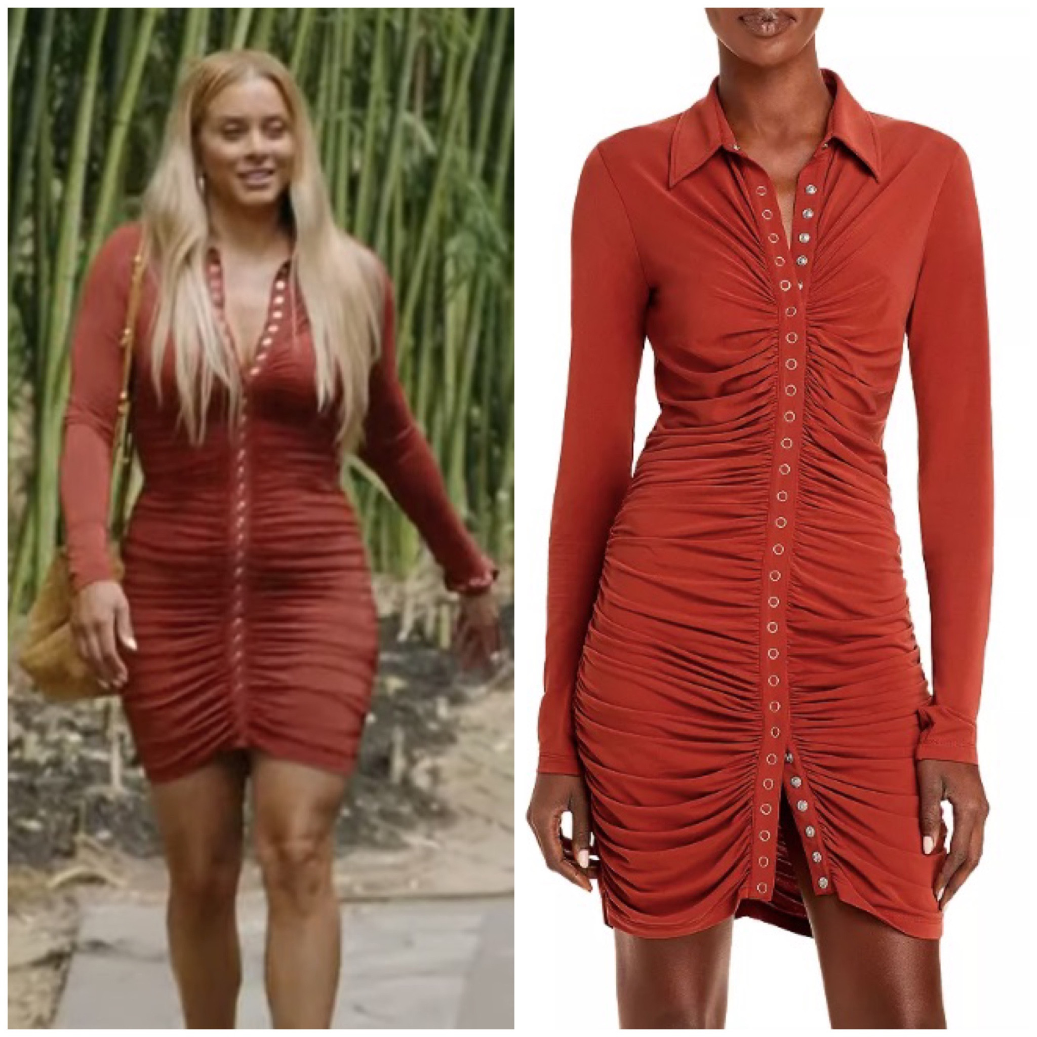 Robyn Dixon’s Burnt Orange Snap Up Dress