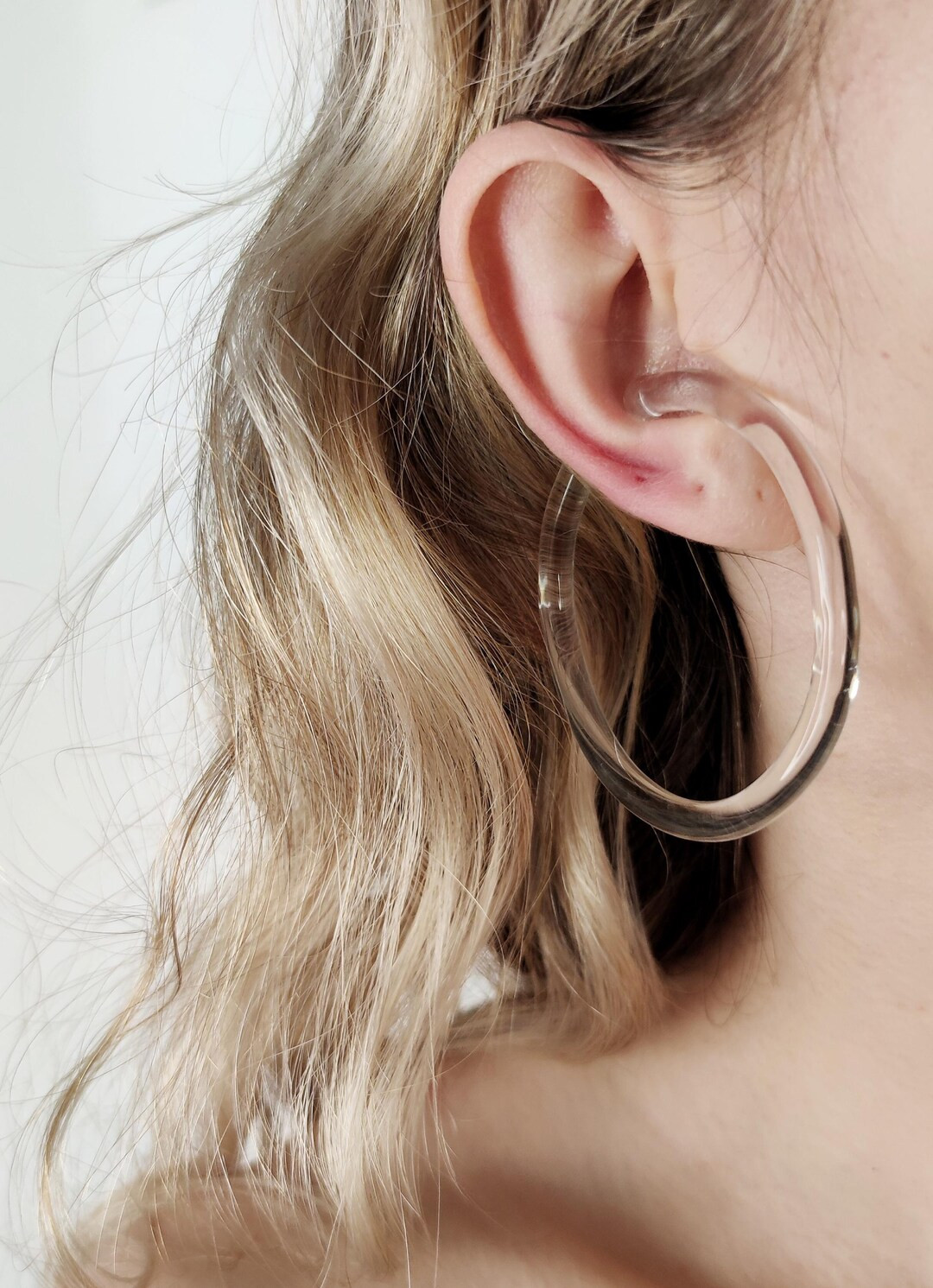 Glass Ear Cuff XXXL, Oversized Statement Minimalist Jewelry | Handmade Borosilicate Glass Earcuff... | Etsy (US)