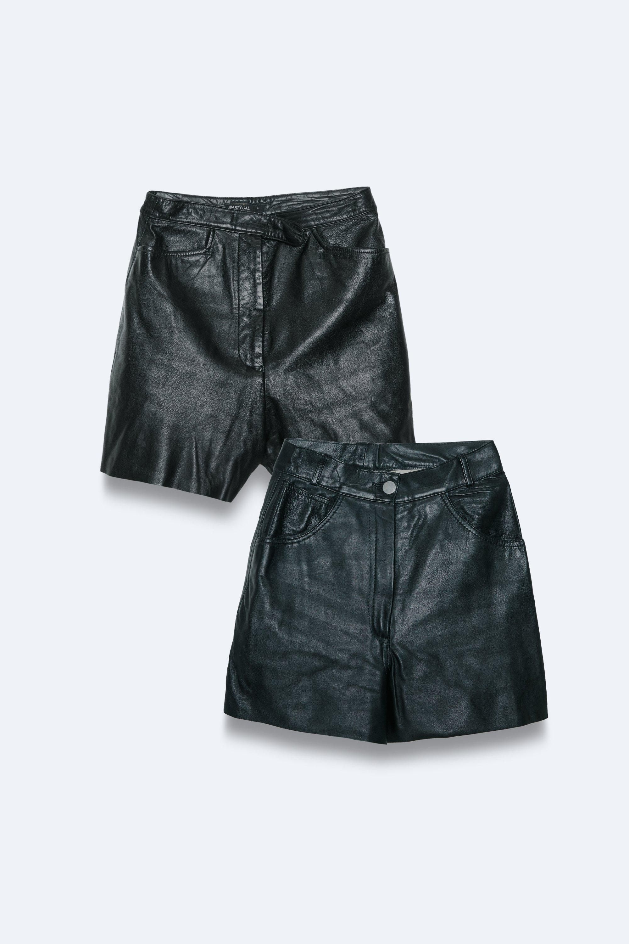 Womens Vintage Leather Shorts - Black - M | Nasty Gal (US)