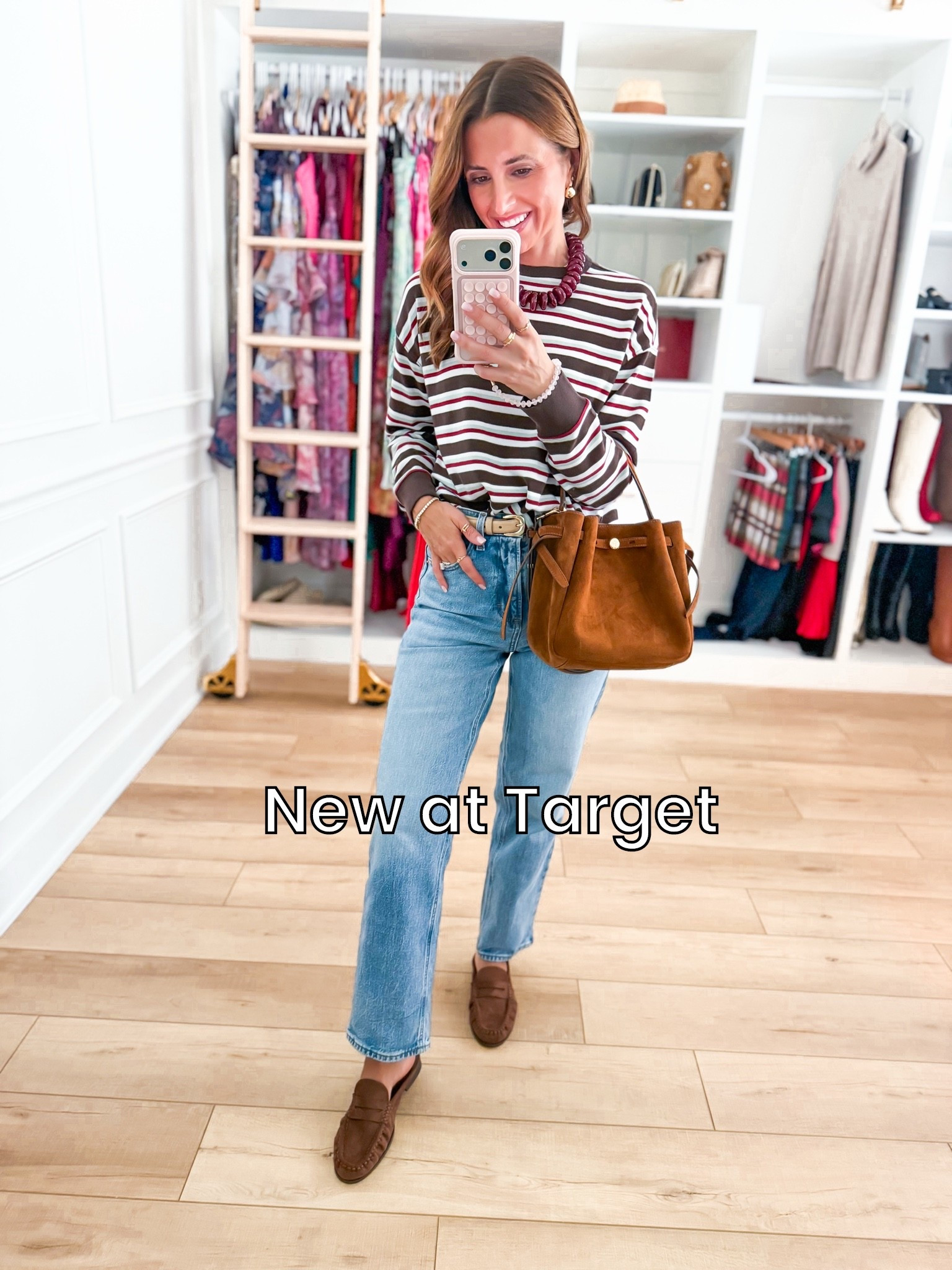 New at Target! The cutest fall tops that look great with jeans! Wearing XS in vintage long sleeve top and 00 short in straight leg jeans. Fall outfits. Fall style. Every day outfit. Mom outfit. Teacher outfits. Travel outfit. 

#LTKootd #LTKSeasonal #LTKPetite