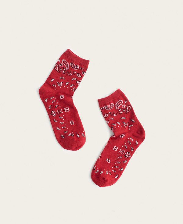 Bandana-Print Ankle Socks | Madewell