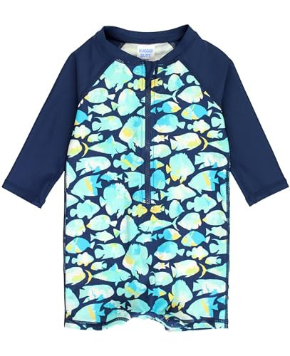 RUGGEDBUTTS Fish Friends Long Sleeve Logo One Piece Rash Guard - 0-3m | Amazon (US)