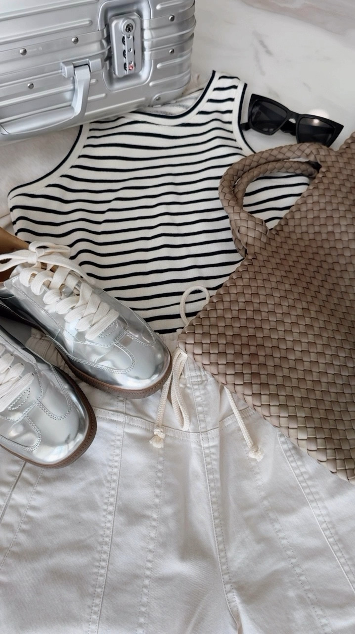 Airport travel outfit idea for a warmer destination 
Everything runs tts. Wearing a size small 


#LTKStyleTip #LTKTravel #LTKU