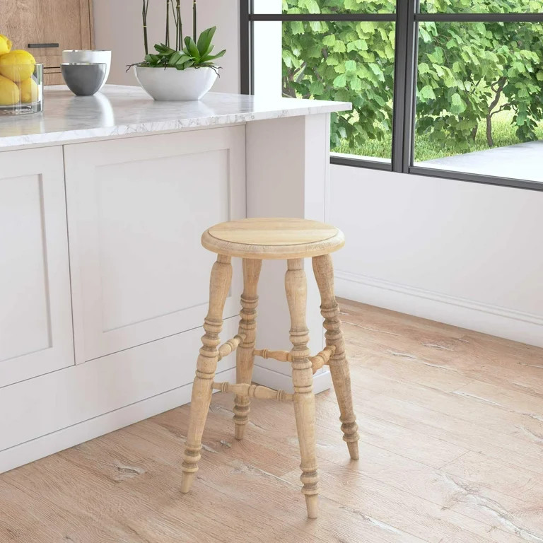 East at Main Promenade Adult Backless Bar Stool - Set of 1, Off-White | Walmart (US)
