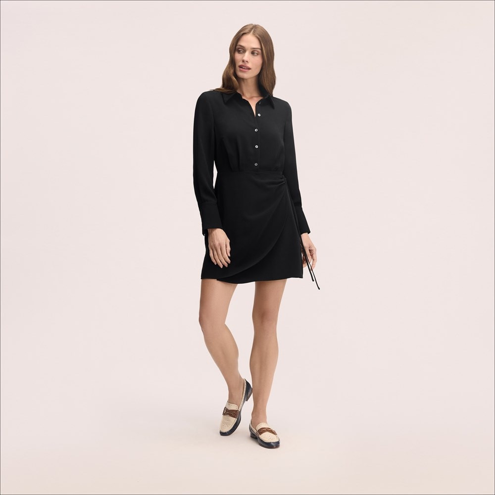 Sam Edelman Sweater Shirt Mini Dress Black | Sam Edelman