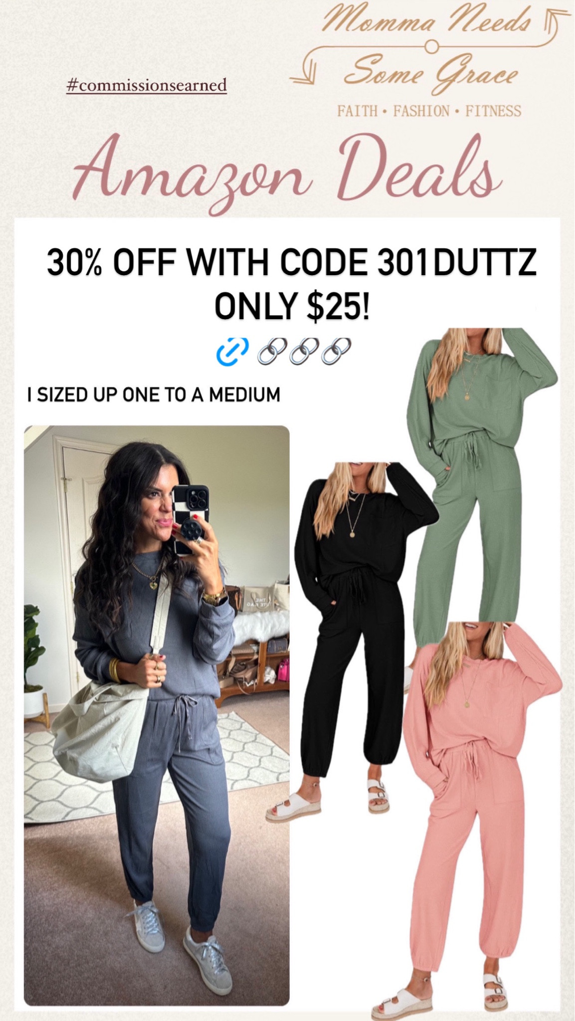 Jogger set on sale for $25 until 9/14! I sized up to a mediumm

#LTKSaleAlert #LTKFindsUnder100 #LTKFallSale