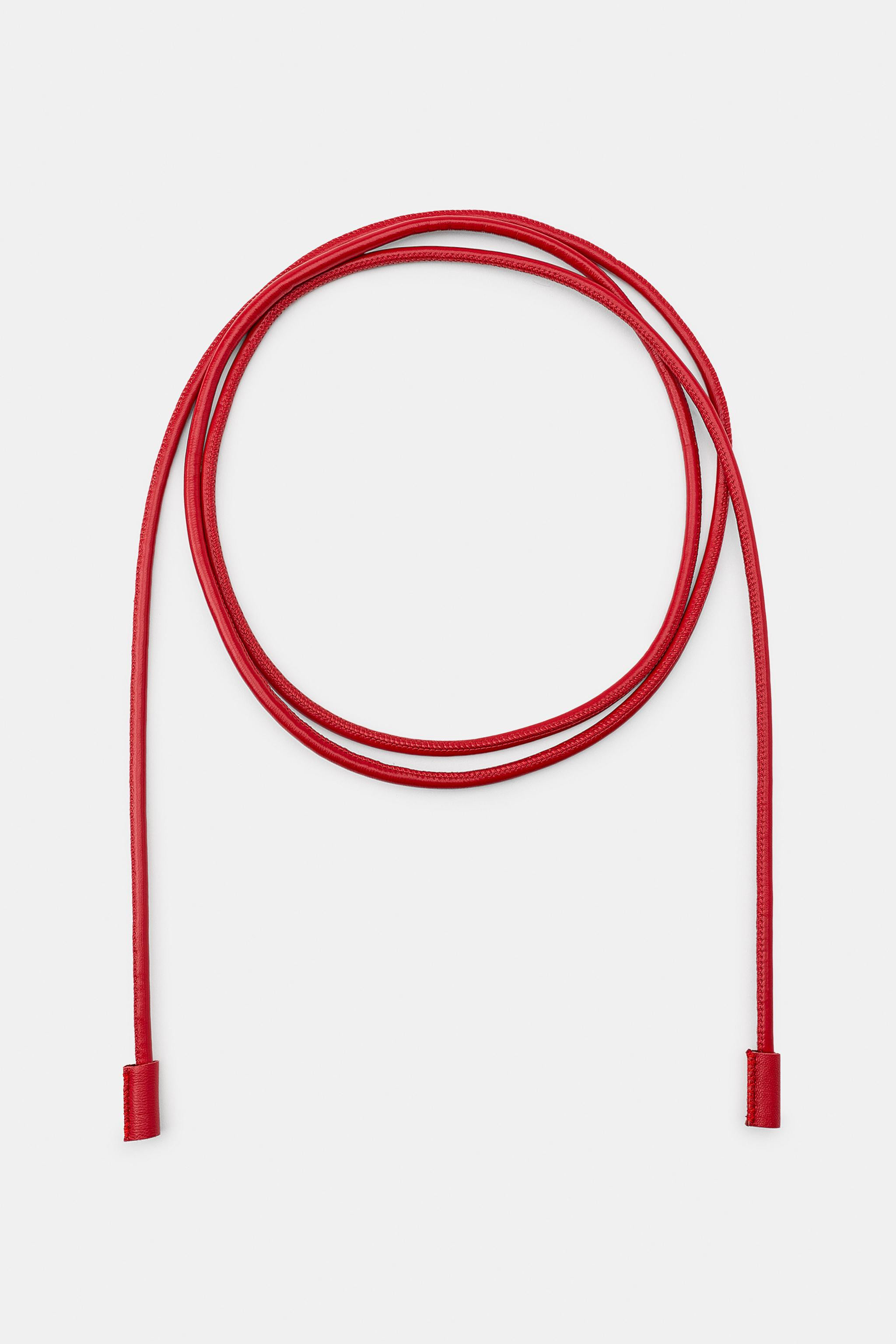 100% LEATHER CORD BELT | Zara US